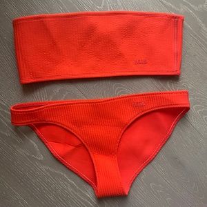 Strapless Triangl Bikini in Orange
